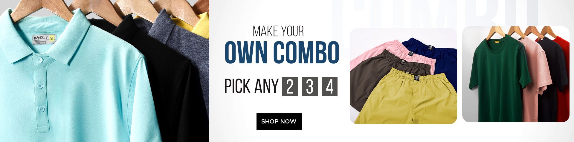 Combo T shirts - Buy Pack of Three and Two T shirts Combo Online India