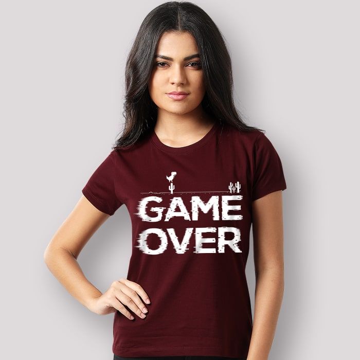 Buy Game Over T-shirts for Girls Online in India -Beyoung