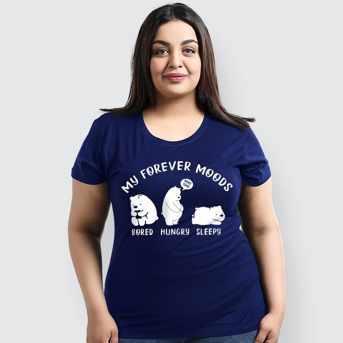 Grit Verouderd Boer Buy Moody Bear Women Plus Size T-shirt Online in India -Beyoung