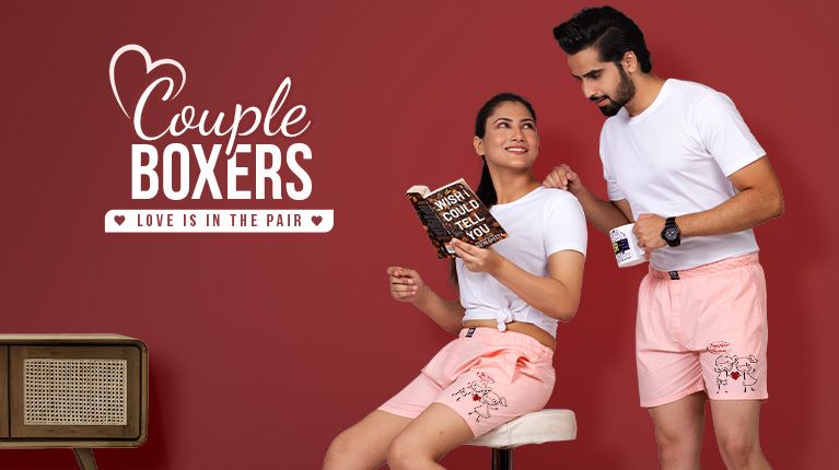 Buy Matching Couple Boxers Online India at Beyoung