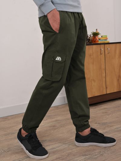 GREEN CARGO PANT TAPERED FIT  ROOKIES