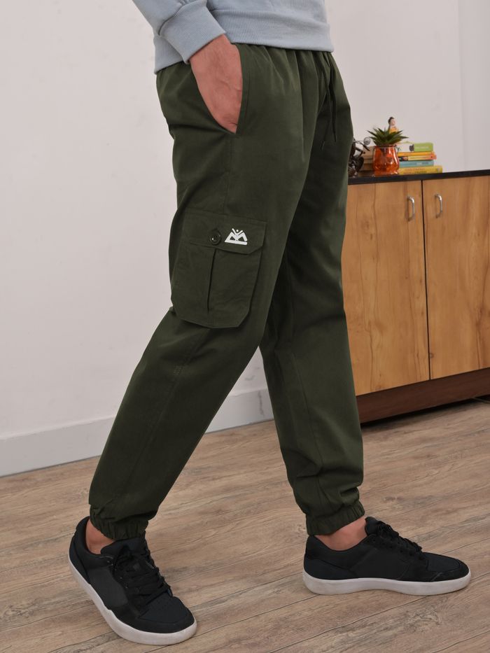 tbase Blue Night Solid Cargo Pant for Men Online India