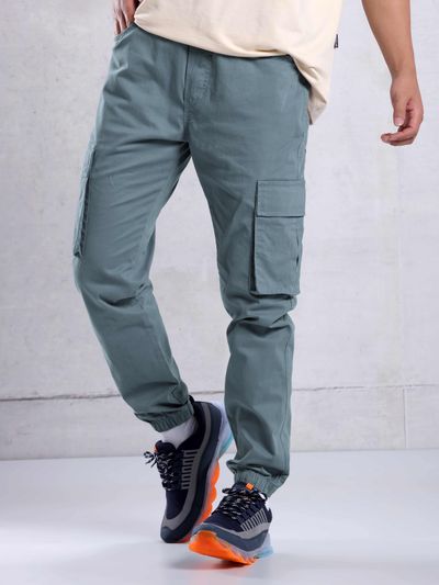 Buy Light Blue Utility Cargo Jogger Pants for Men Online in India -Beyoung