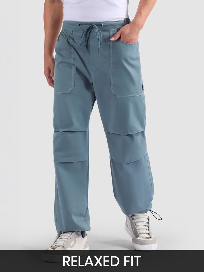Smoky Blue Elasticated Cargo