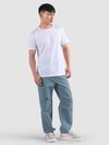 Smoky Blue Elasticated Cargo