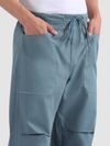 Smoky Blue Elasticated Cargo