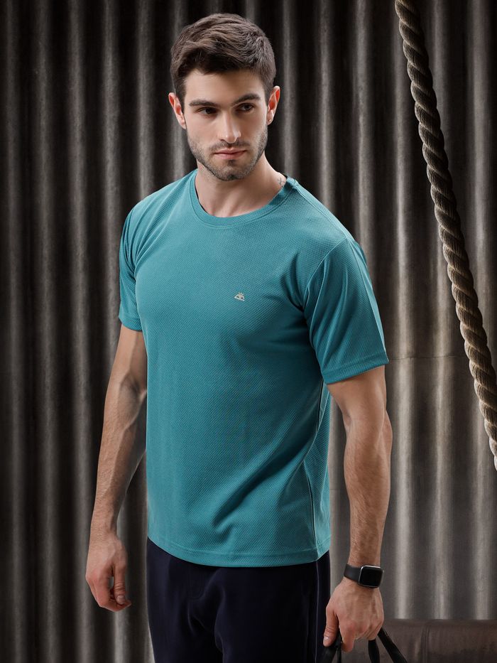 Crazy Price Outlet YoungLA Shirts - 441 Performance Line Longsleeve Shirts  Mens Teal