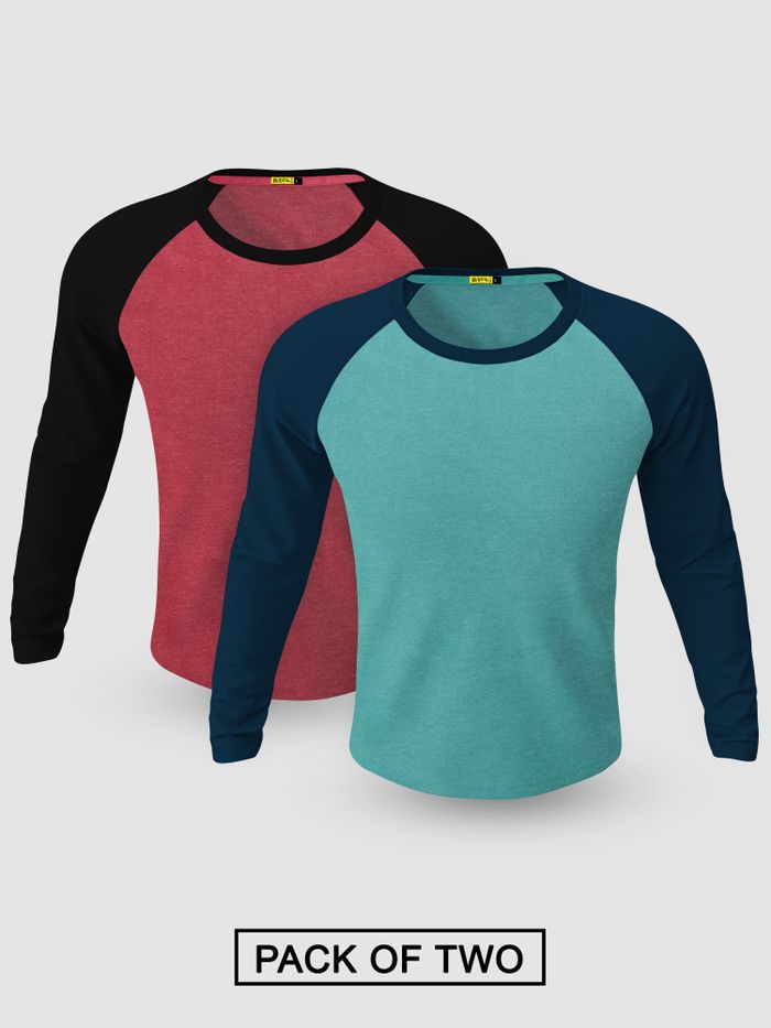 Buy Cool Gray Raglan Full Sleeves T-shirt Online - BeYOUng
