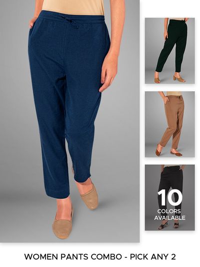 Loose Plaid Women Pants Elastic Waist | Trousers Women Loose Plaid - Length  Summer - Aliexpress