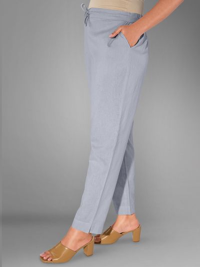 Yitimoky Pants Women Office Ladies Grey Suit Straight Cargo Ankle-Length  Pants Summer 2022 Korean Vintage High Waist Clothing - AliExpress