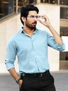 Sky Blue - Plain Cotton Shirts