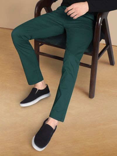 PETER ENGLAND Skinny Fit Men Dark Green Trousers - Buy PETER ENGLAND Skinny  Fit Men Dark Green Trousers Online at Best Prices in India | Flipkart.com