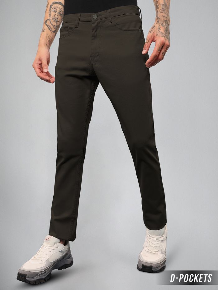 Chinos - Cotton Pants - Grey
