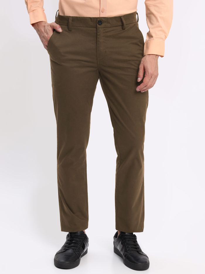 Double Pleated Cotton Trousers Brown – BENEVENTO