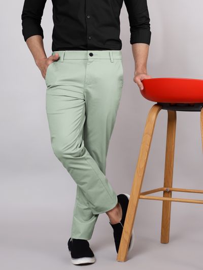 Dry Cleaning Colorfastness Resistance Against Shrinkage Men Olive Green  Slim Fit Cotton Formal Trousers at Best Price in Delhi  S  S Enterprises