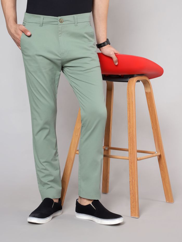 Fine Mint Green Linen Pant