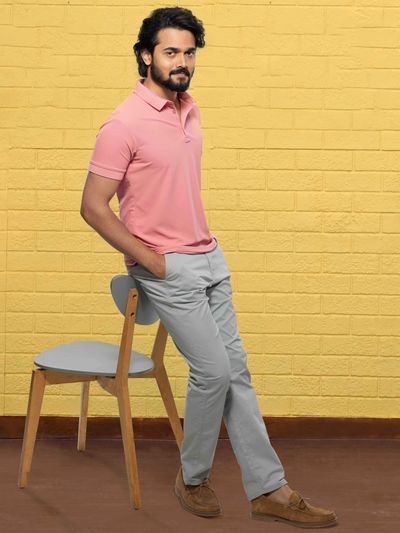Salmon Pink & Beige Chanderi Pant Set Design by Kunal Anil Tanna at  Pernia's Pop Up Shop 2024