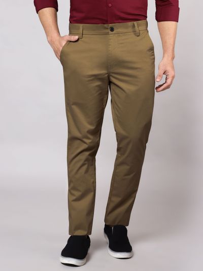 Buy Online Plus Size Men Beige Chinos Trousers at best price  Plussin