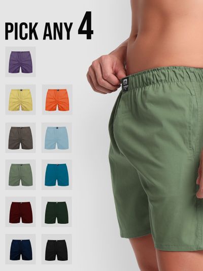 Brand Men's Cotton Regular Shorts (Pack Of 3) Multicolor, S : :  Fashion