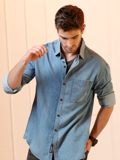 Buy Blue Shirts for Men by LEE COOPER Online | Ajio.com