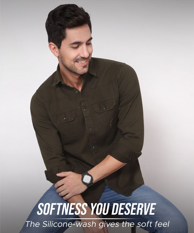Buy Black Sulphur Twill Shirt for Men Online in India -Beyoung