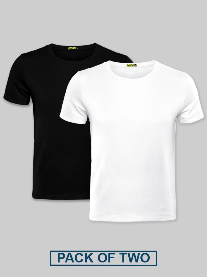 Computerspelletjes spelen boerderij dictator Buy Black & White Combo of 2 Plain T-shirts Online - Beyoung