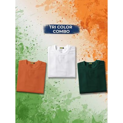 TRI Color Plain T-shirts Combo