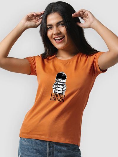Buy Vintage Orange T-shirts Girls Online in India at Best Price
