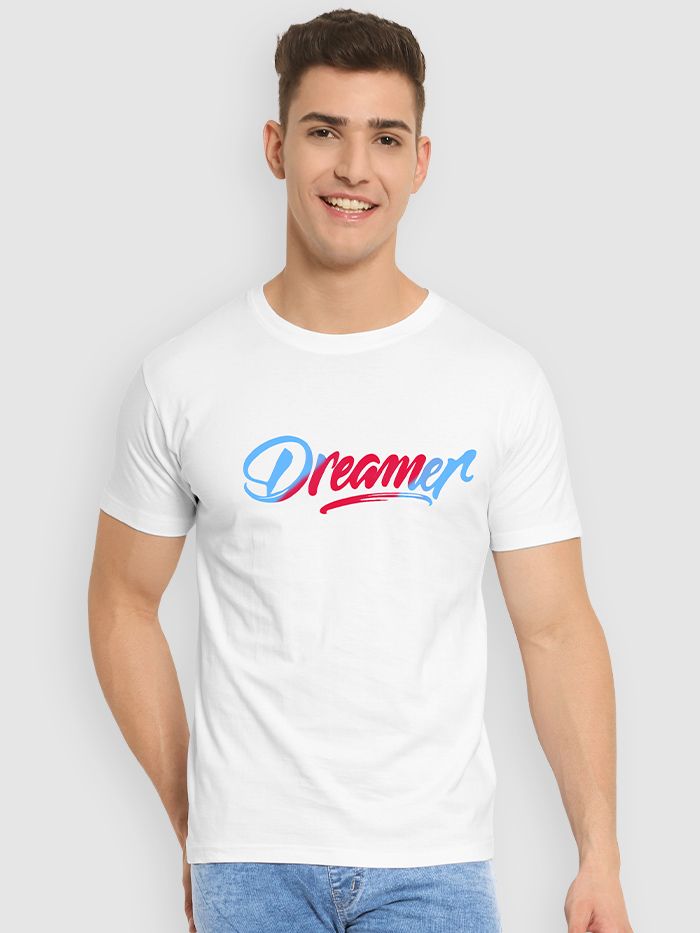 Plain White T shirt - Buy Plain White Half Sleeve T shirt Online - BeYOUng