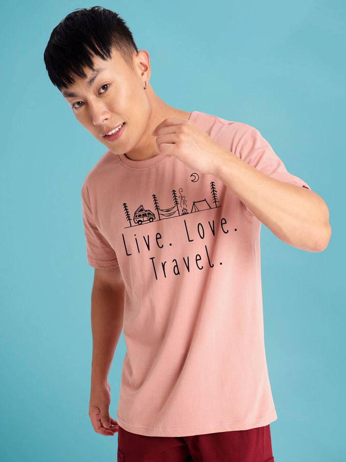 Buy Live Love Travel T-shirt for Men Online in India -Beyoung