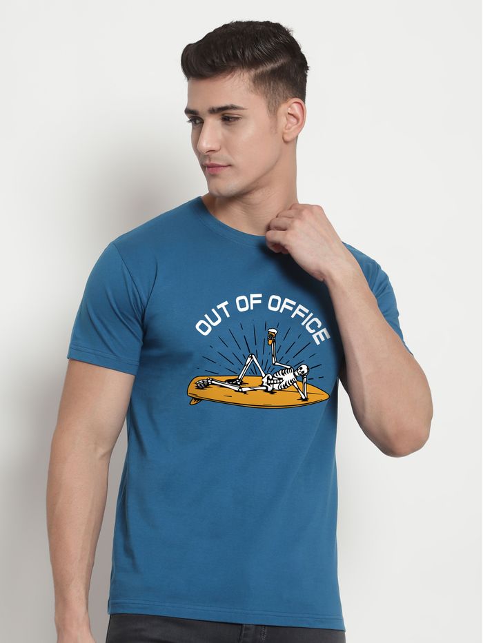 Buy Out of Office T-shirt for Men Online in India -Beyoung