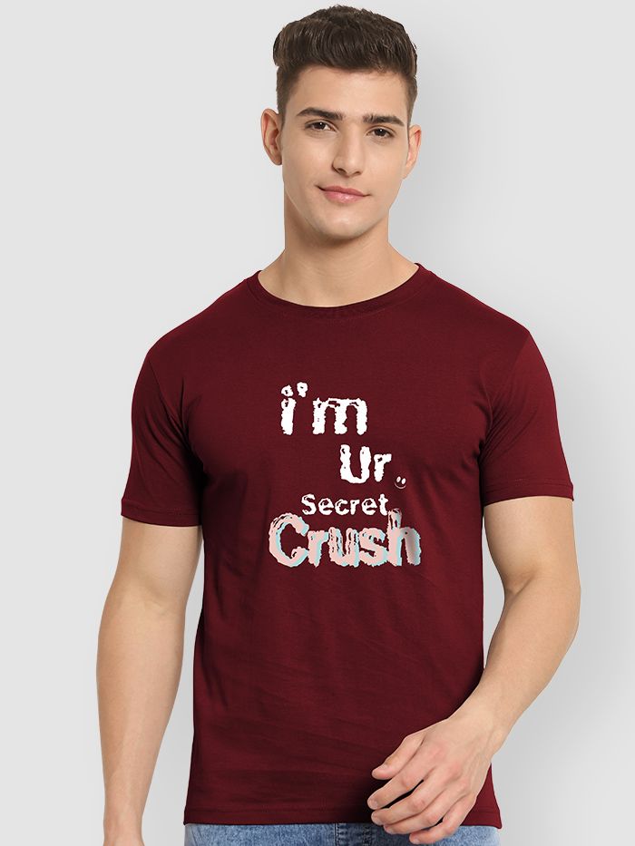 Mange farlige situationer typisk Skinnende Buy Secret Crush Printed Half Sleeve T-shirts Online India - Beyoung