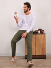 Army Green Regular-fit Pyjamas