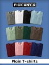 Buy best plain t-shirt combos for men online, 