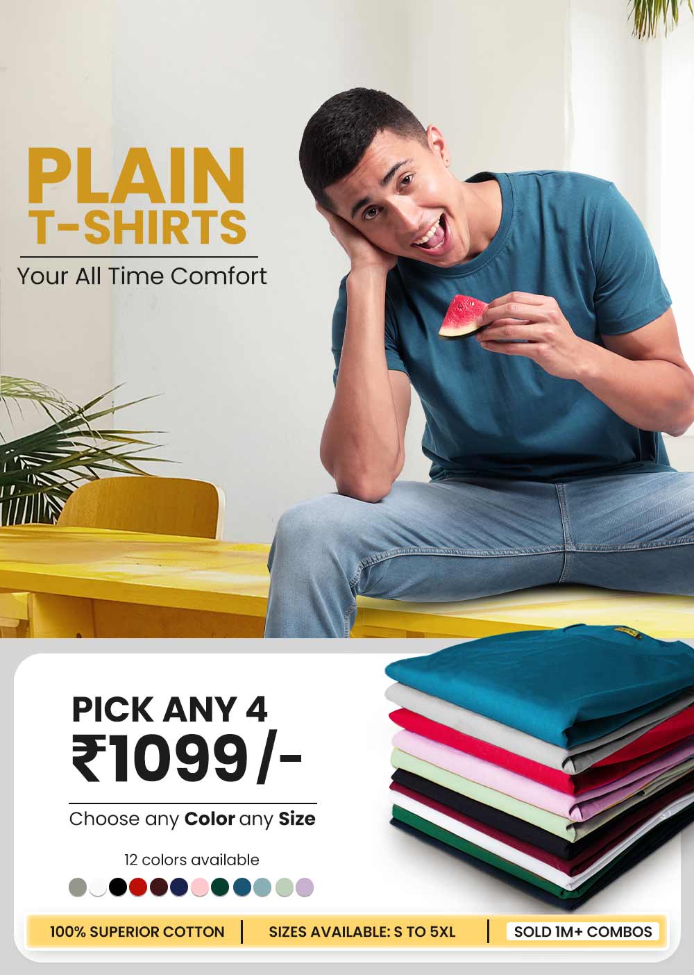 Seamless 100% Pure Cotton Comfortable Plain T- Shirt Bra at Rs 36/piece in  Delhi