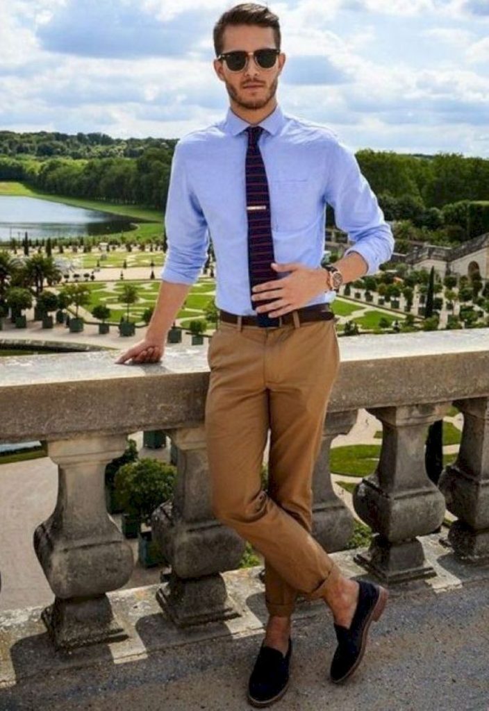 Do a navy blue shirt and brown pants look good together  Quora
