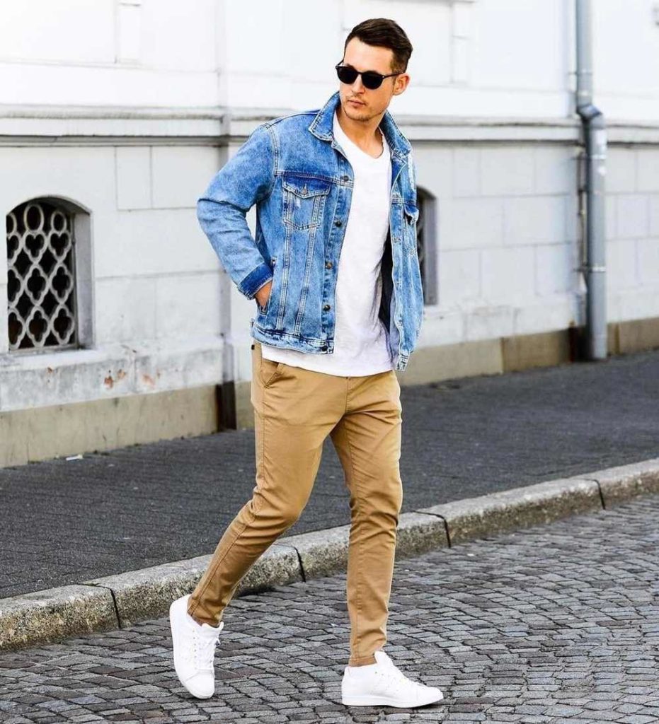 Denim Shirt with Khaki Chinos and Loafers | He Spoke Style