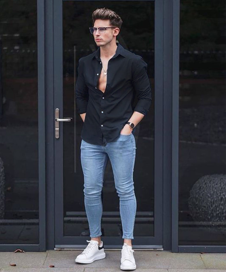 man jeans and shirt combination