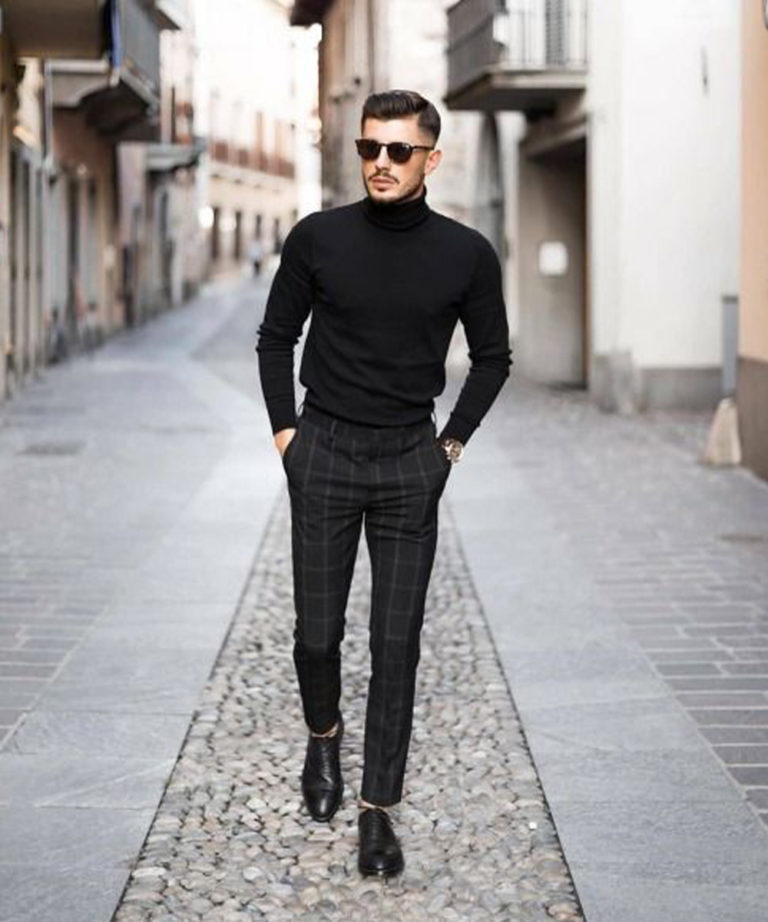 best colour trousers with black shirt