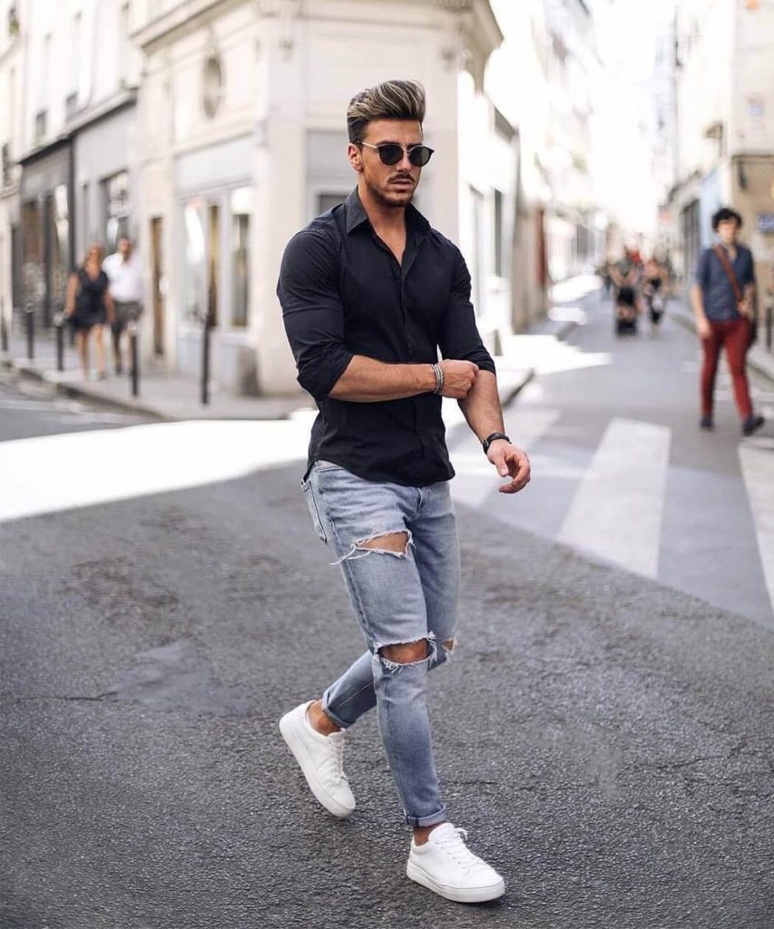 Best Types of Pants to Wear With Black Shirt  Mens winter fashion outfits  Mens outfits Black shirt