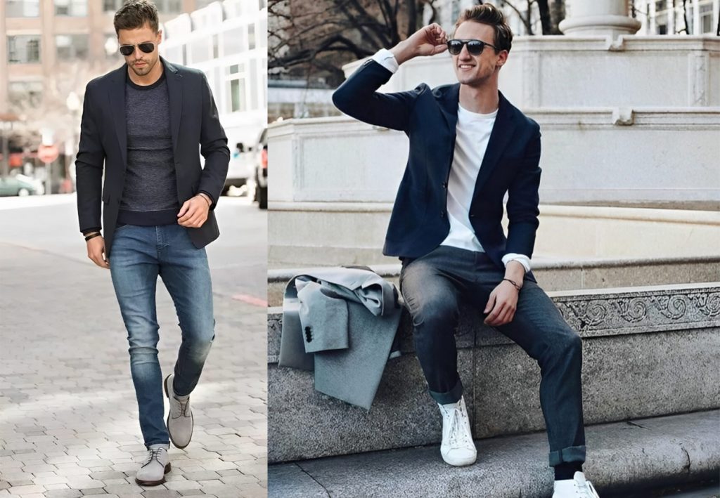 How to Wear Mens Separates Combinations  Grey blazer black pants Black  pants men Grey jacket black pants