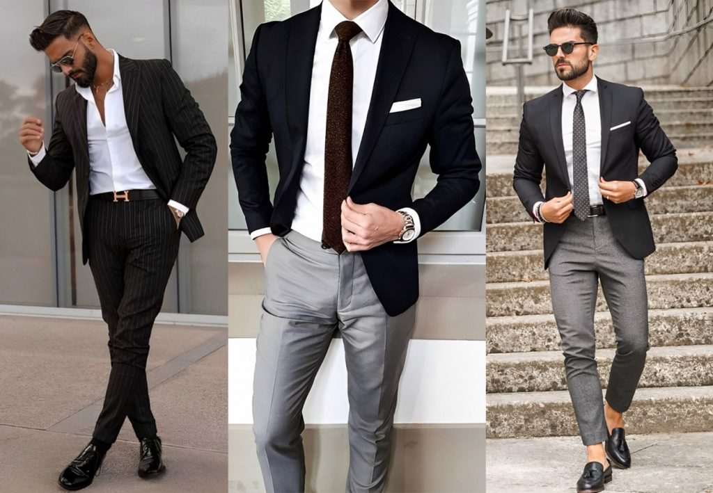 Buy Womens 2 Pieces Office Lady Blazer Set Formal Business Pant Suit  Blazer JacketPantSkirt Grey at Amazonin