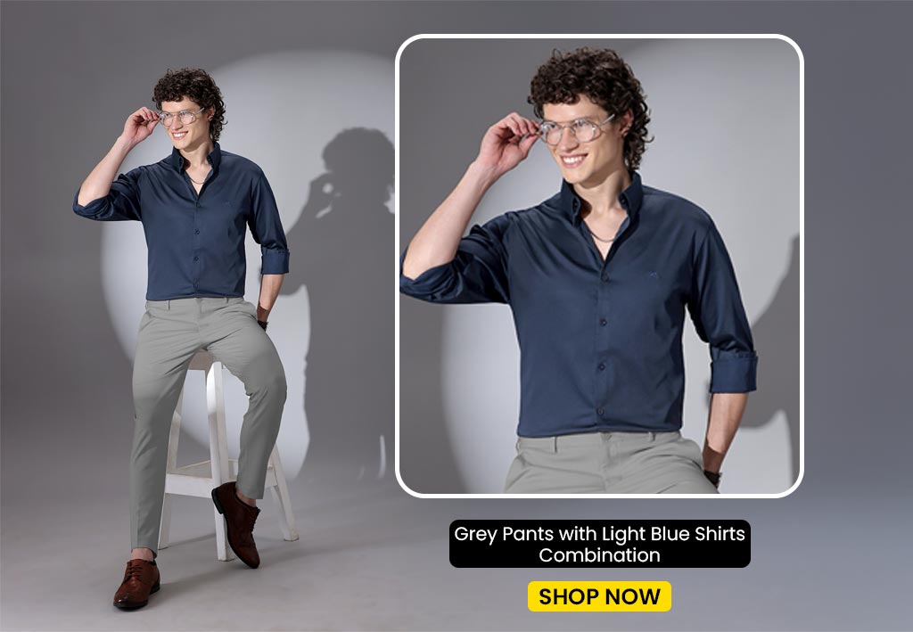 Dark grey trouser matching shirt online