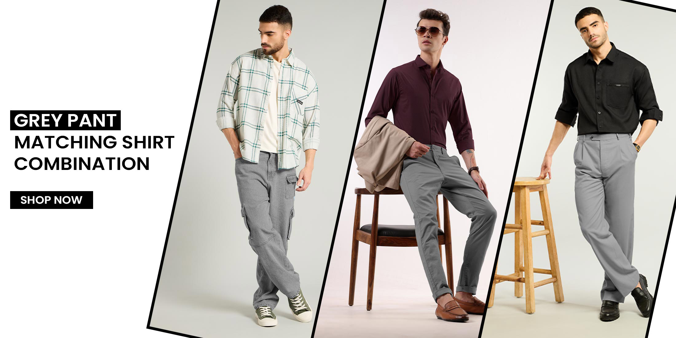 Grey Pant Matching Shirt Combination Ideas for Men