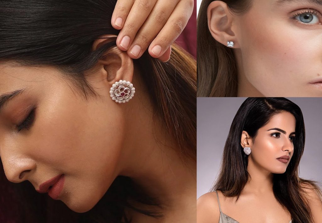 Flower Korean Earrings Pearl S925 Silver Needle Earring Gold Plated Korean  Studs For Woman  Girls