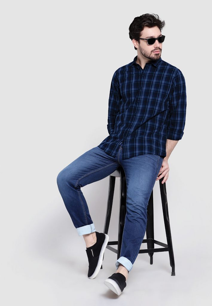 Which color pant will suit for light denim shirt? - Quora