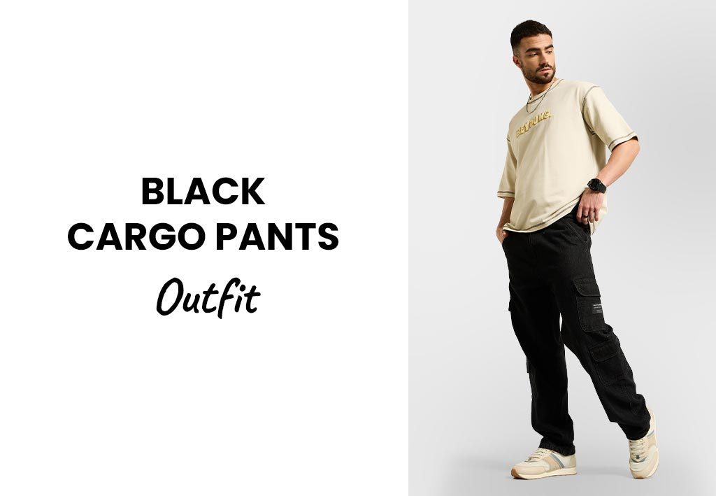 Black Cargo Pants Outfit for Men