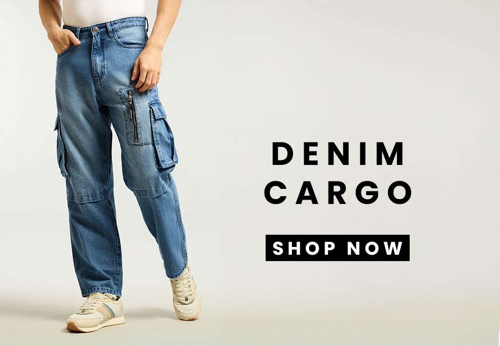 Denim-Cargo-jeans for men