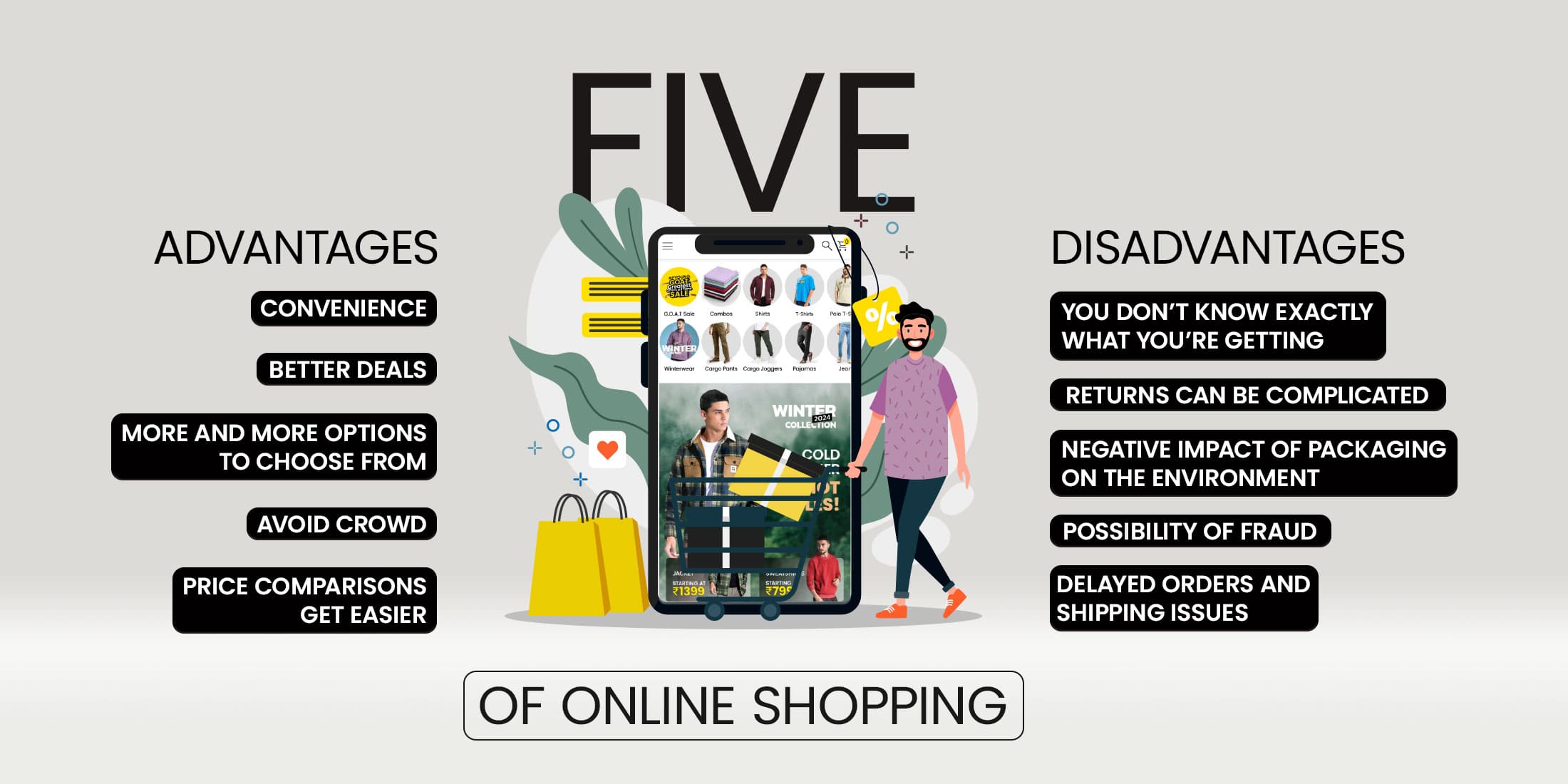 Top Advantages and Disadvantages of Online Shopping