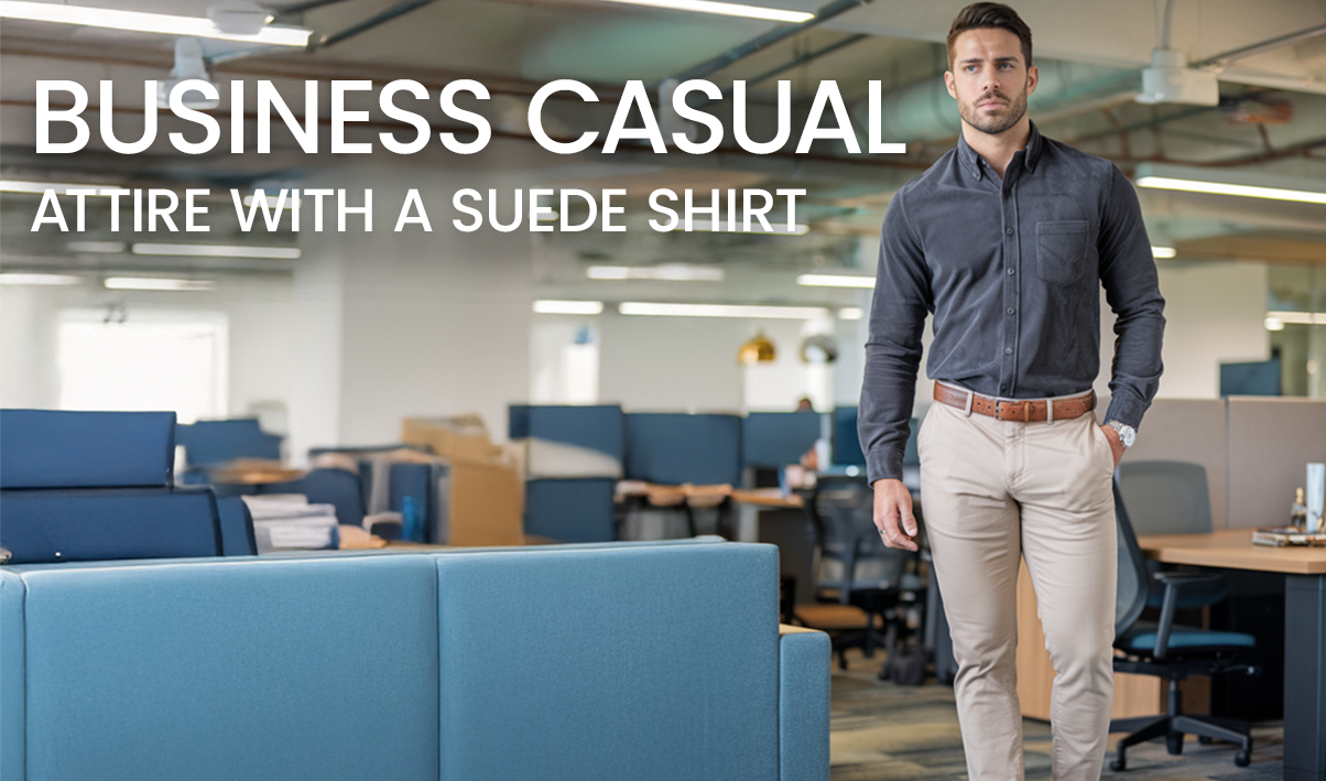 Business Casual Attire with a Suede Shirt